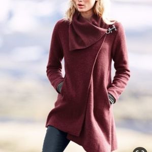 Garnet Hill Assymetrical Boiled Wool Jacket